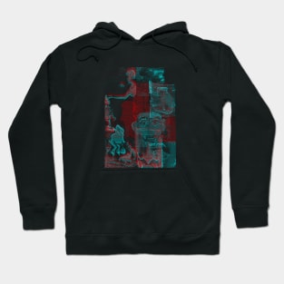 Digital Glitch Art Cursed Internet Image Design #1 Hoodie